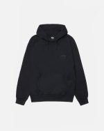 SMOOTH STOCK HOODIE PIGMENT DYED BALCK