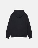 SMOOTH STOCK HOODIE PIGMENT DYED BALCK