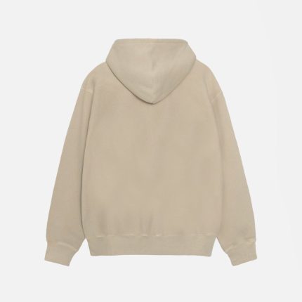 SMOOTH STOCK HOODIE PIGMENT DYED KHAKI