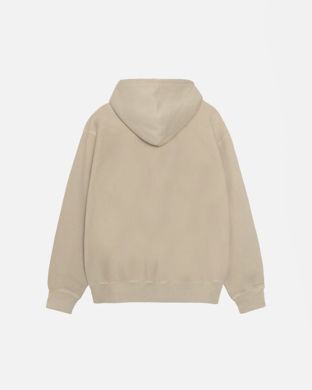 SMOOTH STOCK HOODIE PIGMENT DYED KHAKI