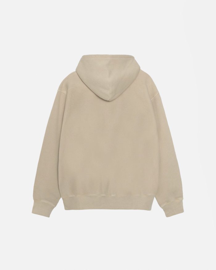 SMOOTH STOCK HOODIE PIGMENT DYED KHAKI