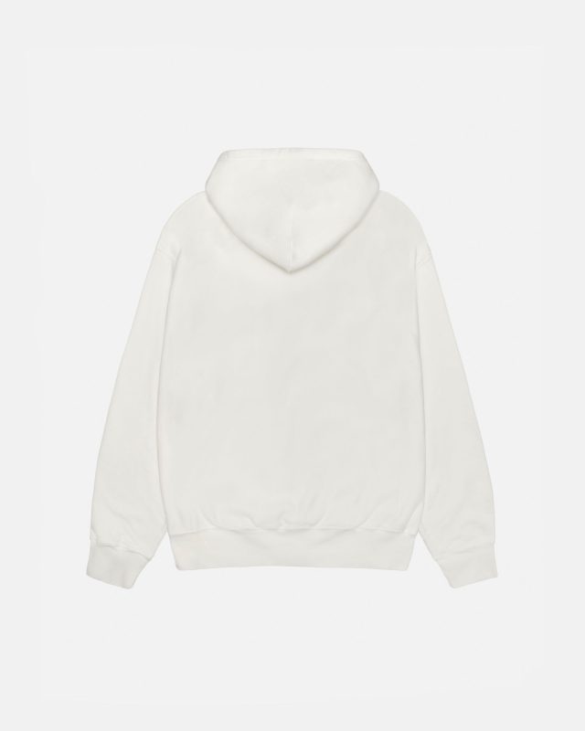 SMOOTH STOCK ZIP HOODIE PIGMENT DYED WHITE