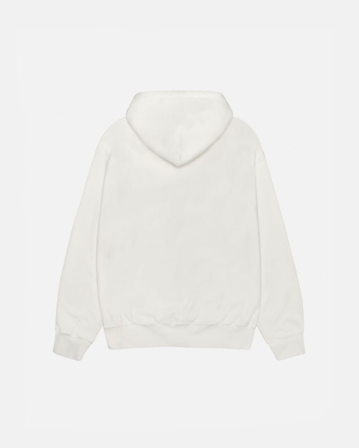 SMOOTH STOCK ZIP HOODIE PIGMENT DYED WHITE