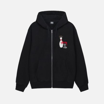 KINGPIN ZIP HOODIE BLACK