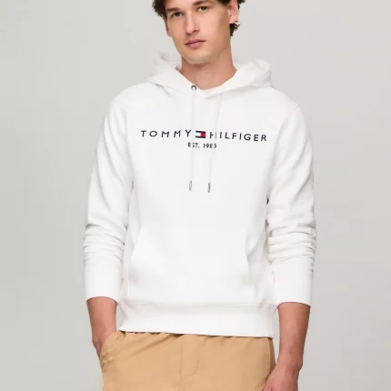 Tommy Logo White Hoodie