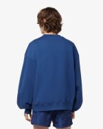 Felpa girocollo oversize Capri blu