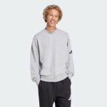 Felpa Essentials Loose Fit 3 Bar Logo Grey