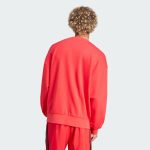 Felpa Essentials Loose Fit 3 Bar Logo Rosso