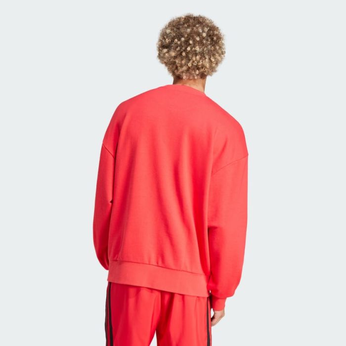 Felpa Essentials Loose Fit 3 Bar Logo Rosso