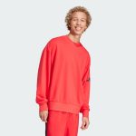 Felpa Essentials Loose Fit 3 Bar Logo Rosso