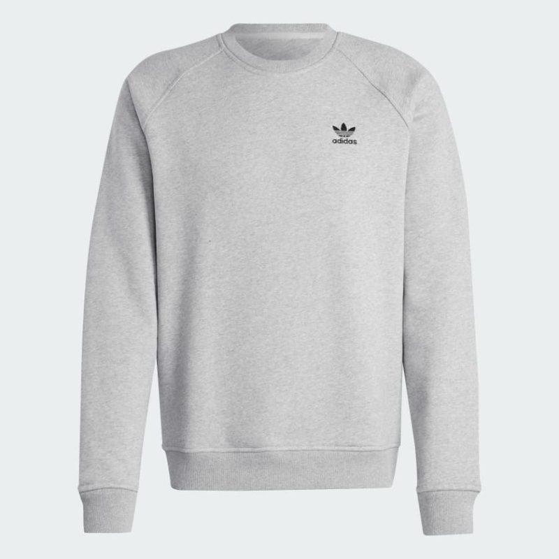 Felpa Trefoil Essentials Crew Grey Heather