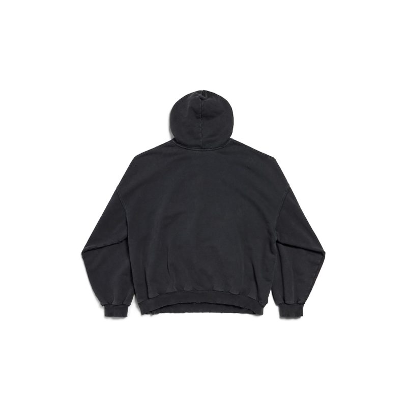 Men's 3b Liquified Hoodie Large Fit in Black/grey