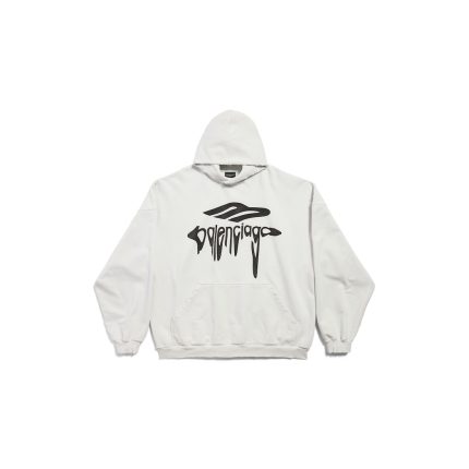 Men's 3b Liquified Hoodie Large Fit in White/black