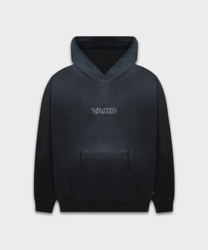 Outline Hoodie Sprayed Black front