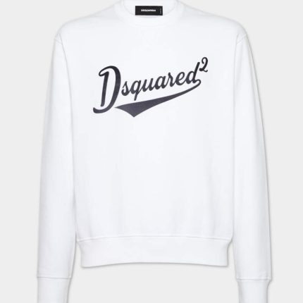 Cool Fit Crewneck Velvet Logo Sweatshirt White