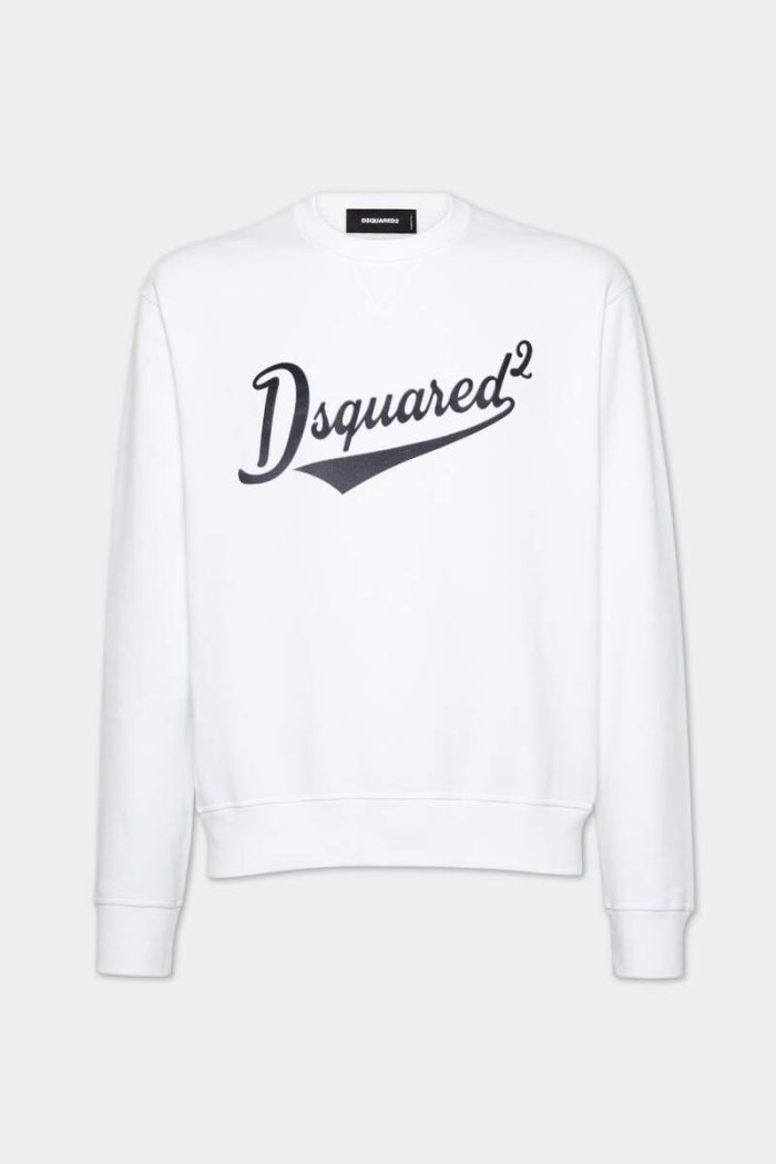 Cool Fit Crewneck Velvet Logo Sweatshirt White