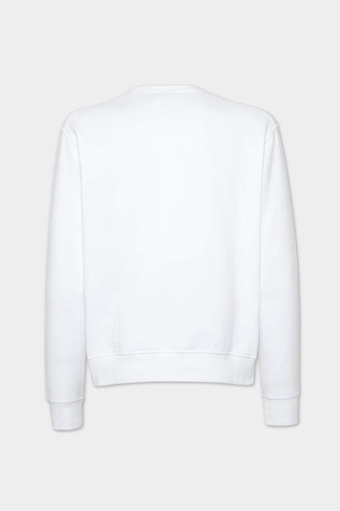 Cool Fit Crewneck Velvet Logo Sweatshirt White