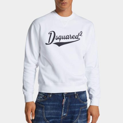 Cool Fit Crewneck Velvet Logo Sweatshirt White