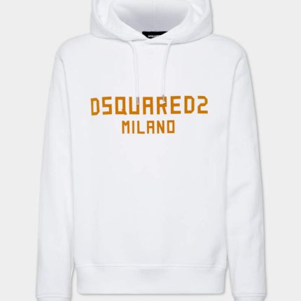 Cool Fit Dsquared2 orange logo Milano Hoodie