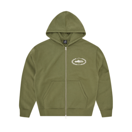 SUPERIOR ROYALE ZIP HOODIE OLIVE