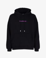 Eco logo regular hoodie Nero