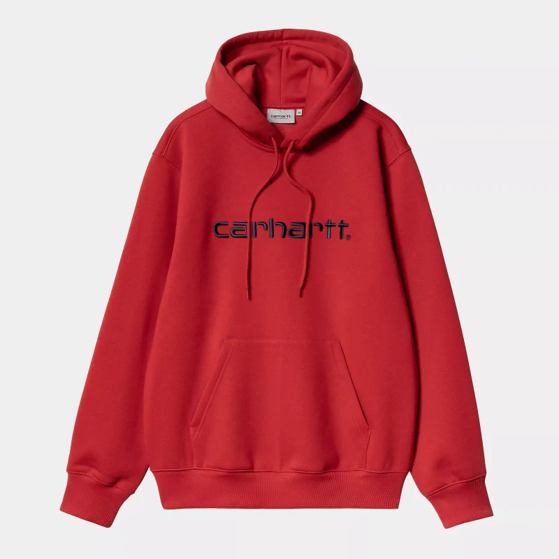 Felpa con cappuccio Carhartt Red