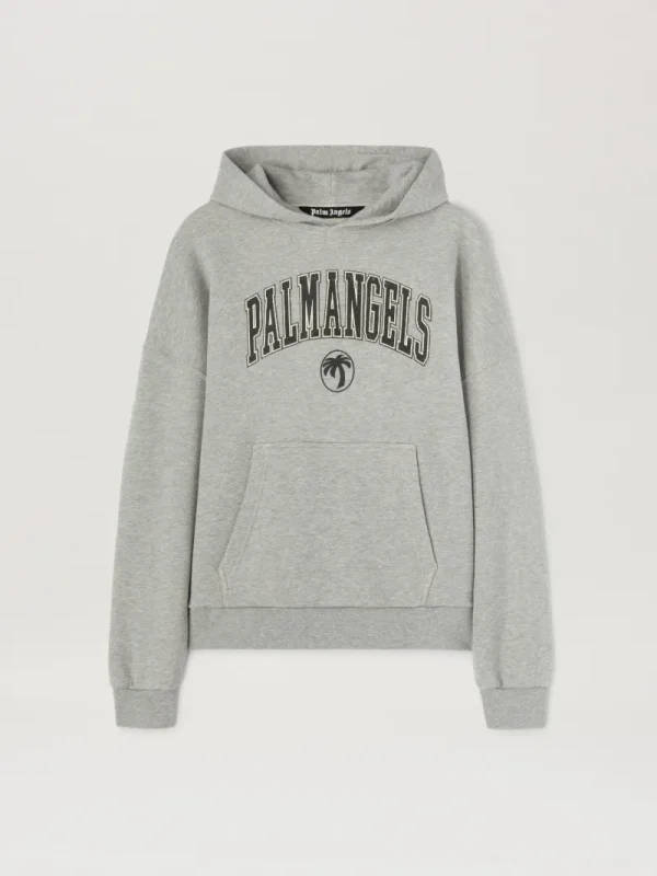 Felpa con cappuccio con logo College 0810 GREY MELANGE - BLACK