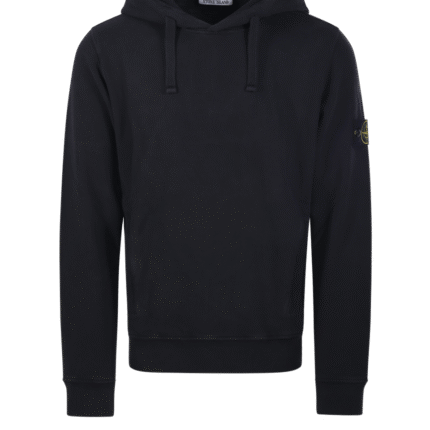 UOMO STONE ISLAND FELPA IN COTONE NERO