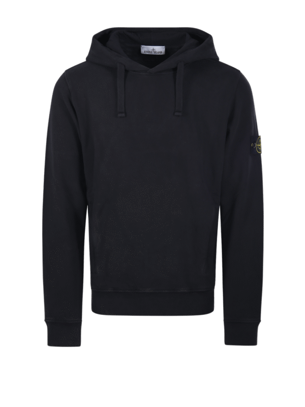 UOMO STONE ISLAND FELPA IN COTONE NERO