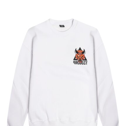 FELPA TIGER GIRO BIANCA DA UOMO