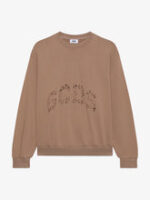 Felpa girocollo con logo lavato