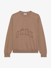 Felpa girocollo con logo lavato