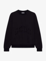 Felpa girocollo lavata con logo