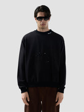 Felpa girocollo lavata con logo