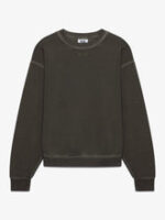 Felpa girocollo con logo patch