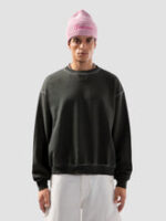 Felpa girocollo con logo patch