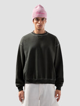 Felpa girocollo con logo patch