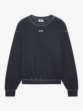 Felpa girocollo con logo patch