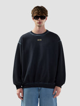 Felpa girocollo con logo patch