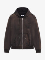 Felpa con cappuccio e zip sbiadita