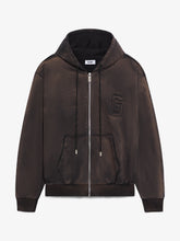 Felpa con cappuccio e zip sbiadita