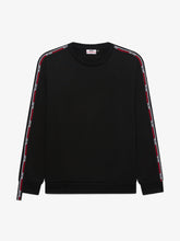 Felpa girocollo con logo a nastro