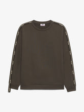 Felpa girocollo con nastro logo