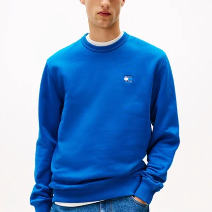 Felpa con stemma Tommy tono su tono Blu