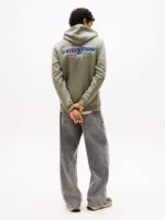 Felpa con cappuccio in spugna con logo Utility Sage