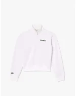 Felpa bianca con stampa rilassata da donna