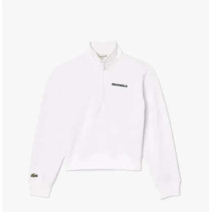 Felpa bianca con stampa rilassata da donna