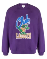 Felpa con cappuccio Lacoste da donna con stampa grafica viola