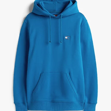 Felpa con cappuccio Tommy con stemma Blu