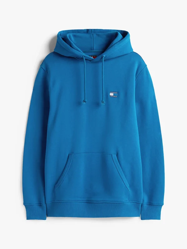 Felpa con cappuccio Tommy con stemma Blu